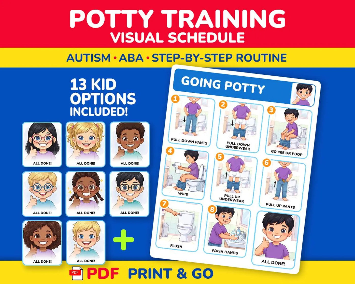 Potty Training Visual Schedule